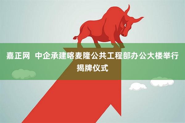 嘉正网  中企承建喀麦隆公共工程部办公大楼举行揭牌仪式