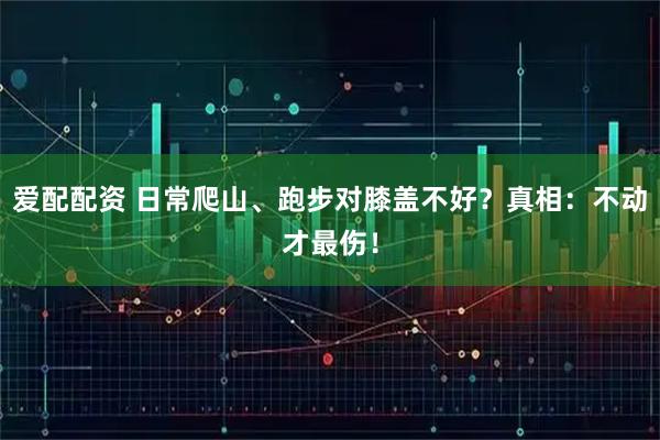爱配配资 日常爬山、跑步对膝盖不好？真相：不动才最伤！